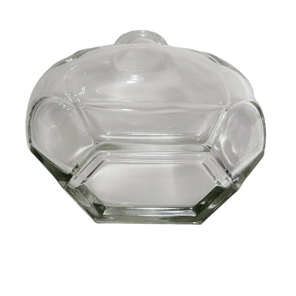 Vintage Italian Fine Clear Glass Bottle Carafe‎ Decanter With Stopper